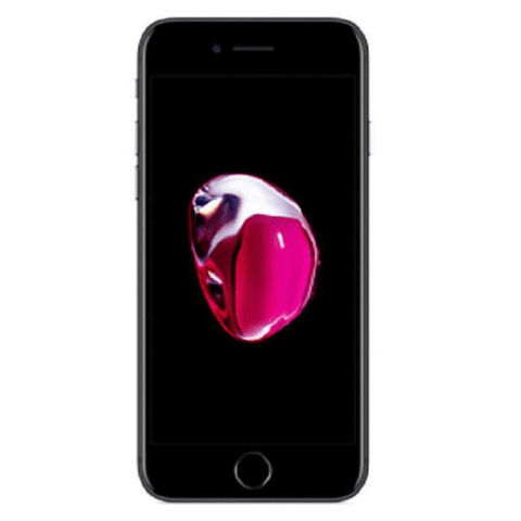 Refurbished Apple iPhone 7 in black front view