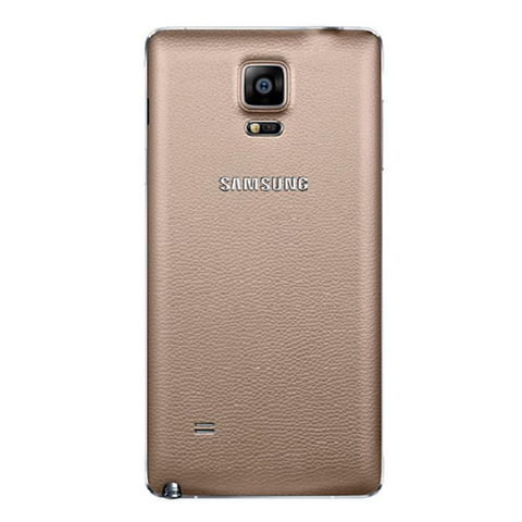 Refurbished Samsung Galaxy Note 4 in gold rear view