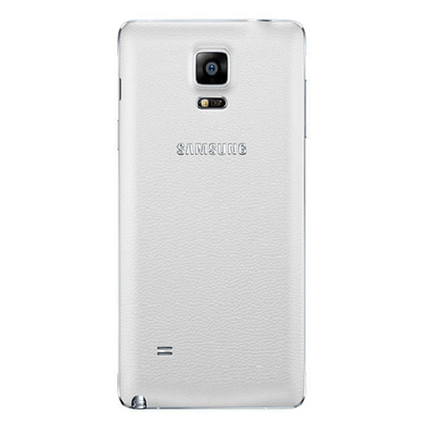 Refurbished Samsung Galaxy Note 4 in white rear view