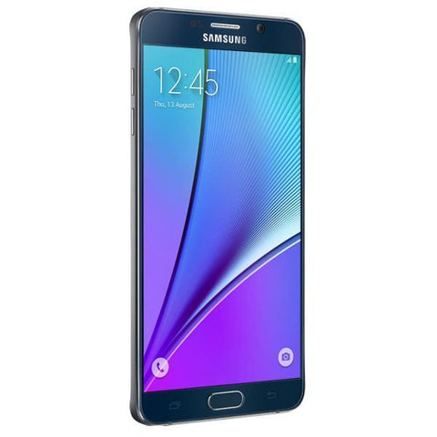 Refurbished Samsung Galaxy Note 5 in blue left side view