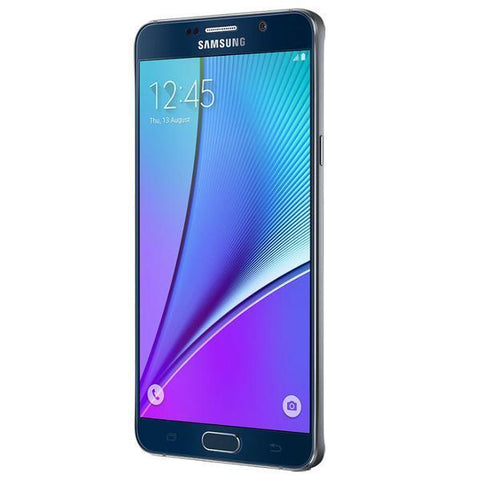 Refurbished Samsung Galaxy Note 5 in blue right side view
