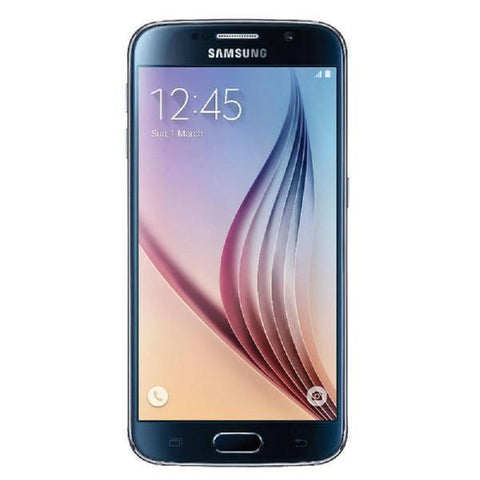 Refurbished Samsung Galaxy S6 in black front view