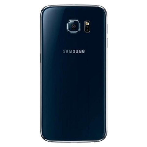 Refurbished Samsung Galaxy S6 in black rear view