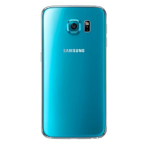 Refurbished Samsung Galaxy S6 in blue rear view