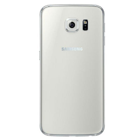 Refurbished Samsung Galaxy S6 in white rear view