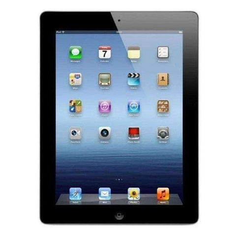 Refurbished Apple iPad 3 in black front view