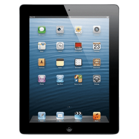 Refurbished Apple iPad 4 in black front view