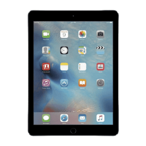 Refurbished Apple iPad Air 2 in Space Grey front view