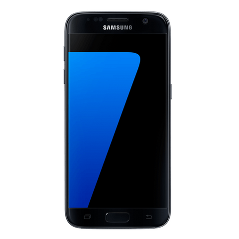 Refurbished Samsung Galaxy S7 in black front view