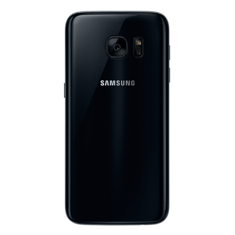 Refurbished Samsung Galaxy S7 in black rear view