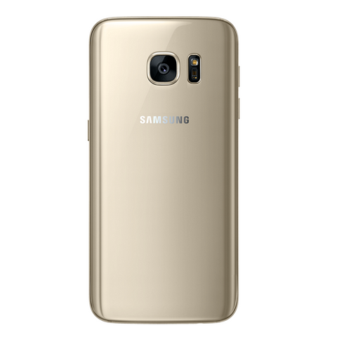 Refurbished Samsung Galaxy S7 in gold rear view