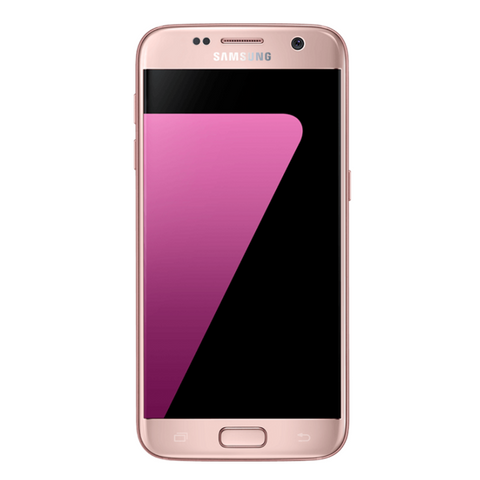 Refurbished Samsung Galaxy S7 in pink front view