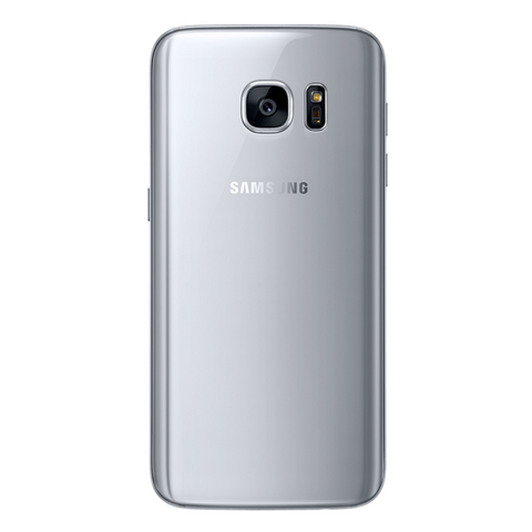 Refurbished Samsung Galaxy S7 in silver rear view