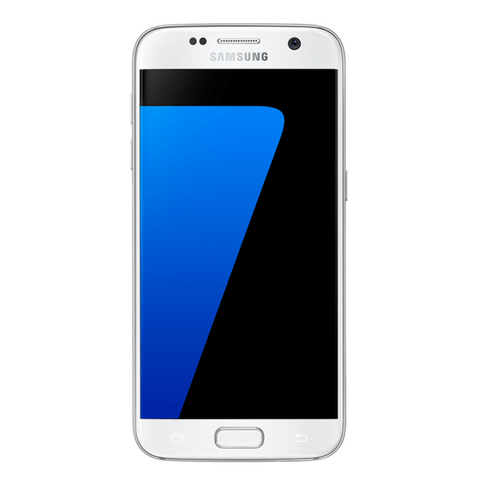 Refurbished Samsung Galaxy S7 in white front view