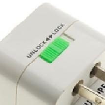 Universal Travel Power Plug Adapter White