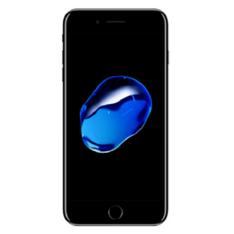 Refurbished Apple iPhone 7 Plus in Jet black front view