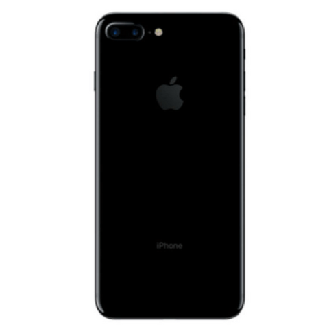 Refurbished Apple iPhone 7 Plus in jet black rear view