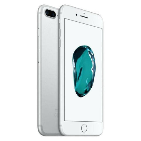 Refurbished Apple iPhone 7 Plus in silver side front and rear view