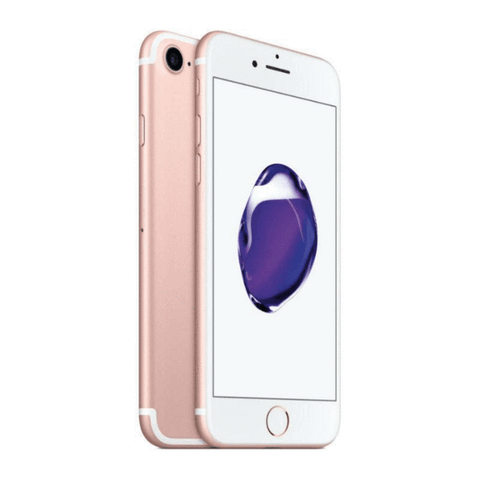 Refurbished Apple iPhone 7 in rose gold front and rear view