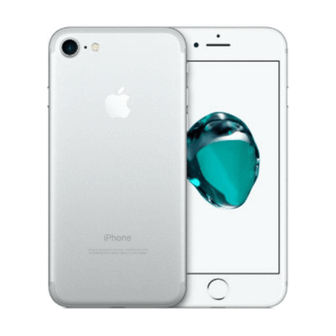 Refurbished Apple iPhone 7 in silver front and rear view