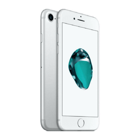 Refurbished Apple iPhone 7 in silver front and rear view
