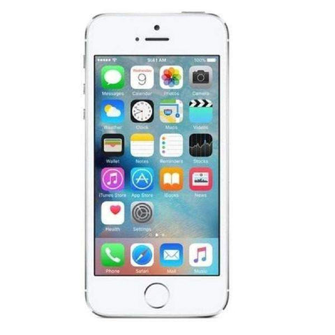 Refurbished Apple iPhone 5S in silver front view