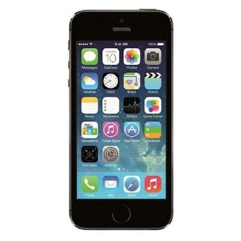 Refurbished Apple iPhone 5S in space grey front view