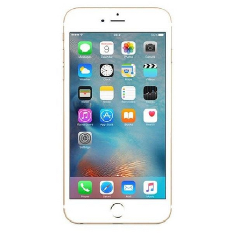 Refurbished Apple iPhone 6 Plus in gold front view