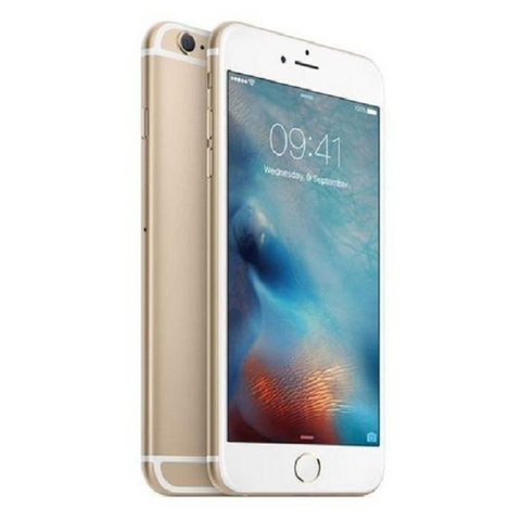 Refurbished Apple iPhone 6 Plus in gold side front and rear view