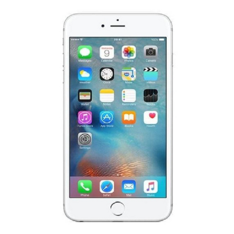 Refurbished Apple iPhone 6 Plus in silver front view