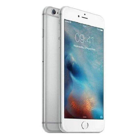 Refurbished Apple iPhone 6 in silver side front and rear view