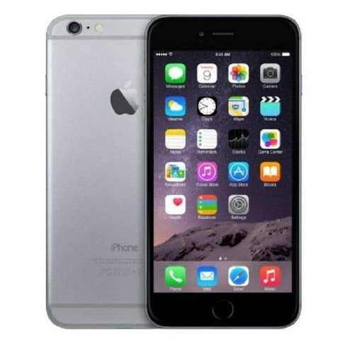 Refurbished Apple iPhone 6 in space grey front and rear view