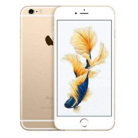 Refurbished Apple iPhone 6 Plus in gold front and rear view